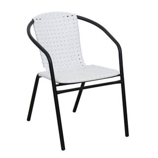 Záhradná stolička biela/čierna BERGOLA R1 rozbalený tovar