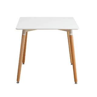KONDELA Jedálenský stôl, biela/buk, 70x70 cm, DIDIER  3 NEW