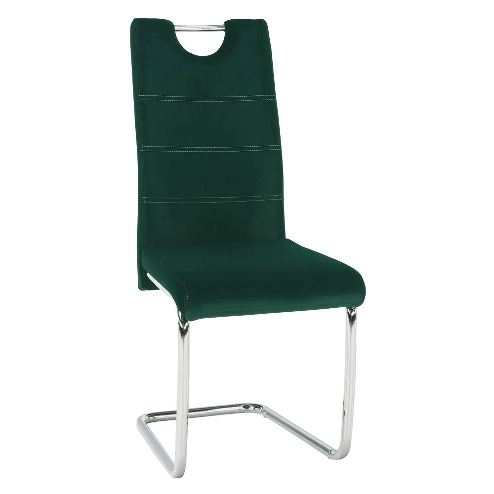 Kondela KONDELA Jedálenská stolička, smaragdová Velvet látka/svetlé šitie, ABIRA NEW, značky Kondela