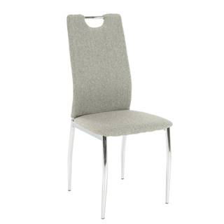 KONDELA Jedálenská stolička, béžový melír/chróm, OLIVA NEW