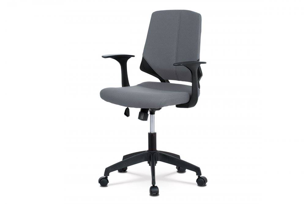 AUTRONIC  KA-R204 GREY kancelárska stolička, sivá látka, čierne plastové područky, značky AUTRONIC
