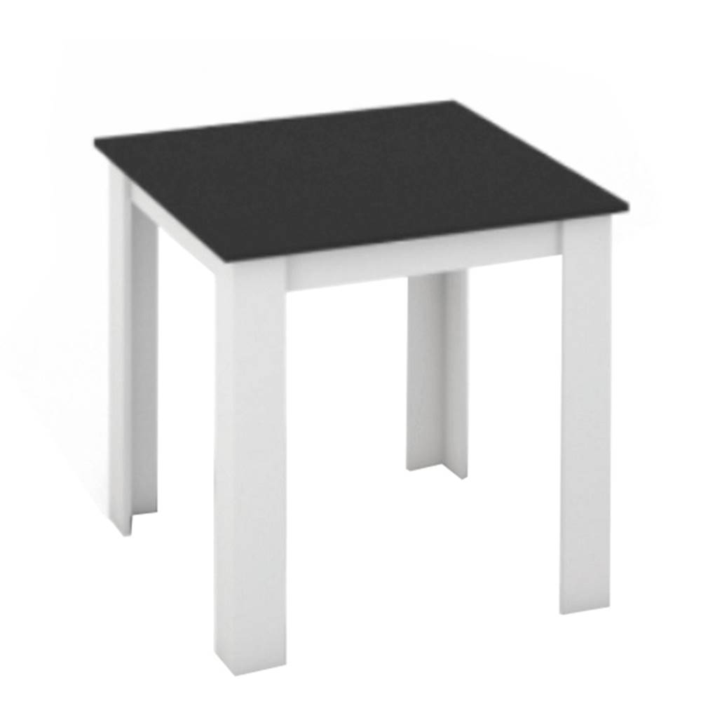Kondela KONDELA Jedálenský stôl, biela/čierna, 80x80 cm, KRAZ, značky Kondela