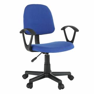 KONDELA Kancelárska stolička, modrá/čierna, TAMSON
