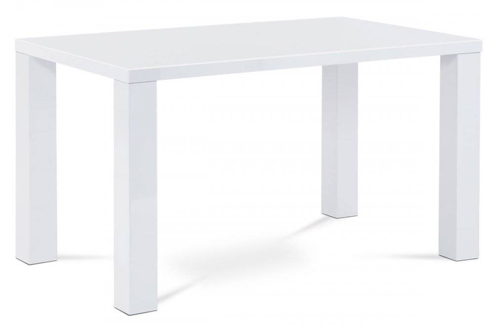 AUTRONIC  AT-3007 WT jedálenský stôl 135x80x76cm, vysoký lesk biely, značky AUTRONIC