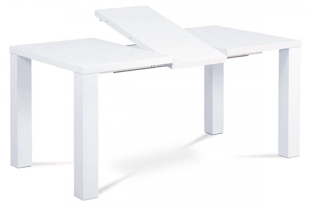 AUTRONIC  AT-3009 WT jedálenský stôl rozkladací 120-160x90x75cm, vysoký lesk biely, značky AUTRONIC