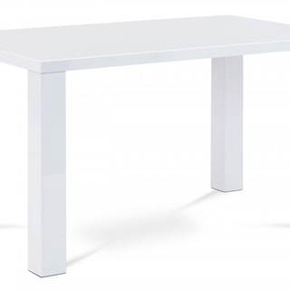 AUTRONIC  AT-3007 WT jedálenský stôl 135x80x76cm, vysoký lesk biely, značky AUTRONIC
