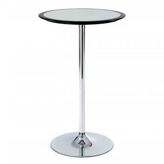 AUTRONIC AUB-6050 BK barový stôl, plast čierno/strieborný, pr.60cm