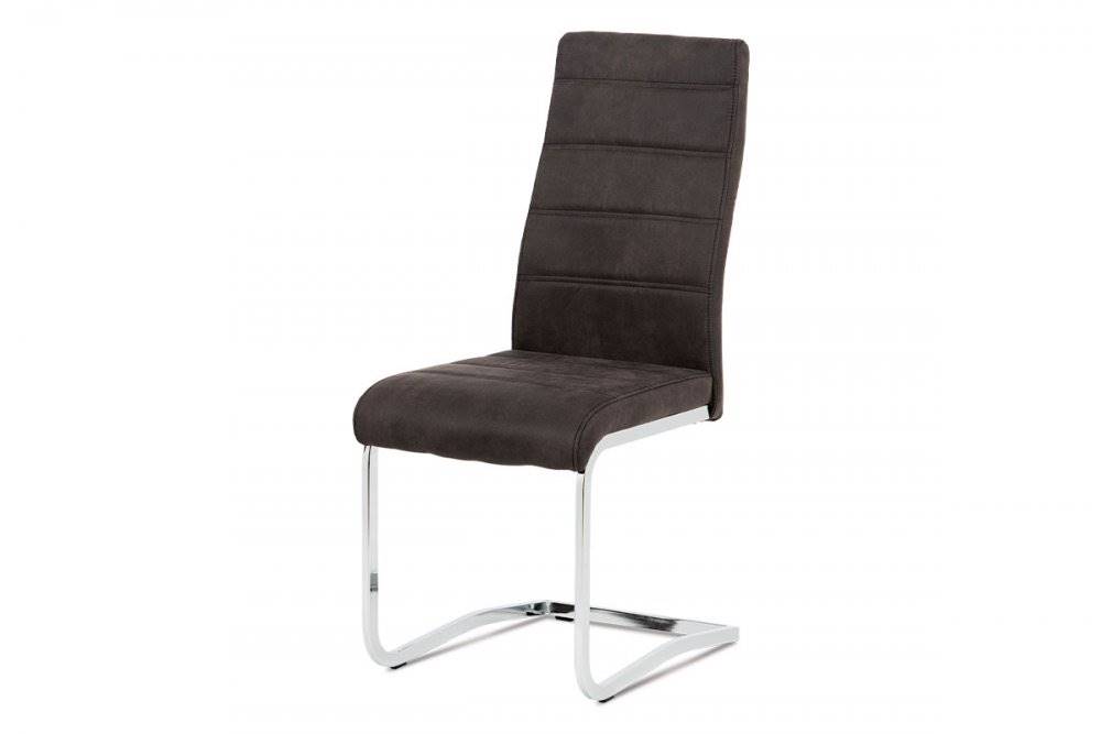 AUTRONIC  DCH-451 GREY3 jedálenská stolička, látka "COWBOY" šedá, chrom, značky AUTRONIC