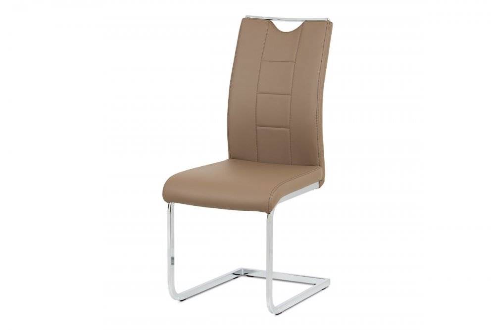 AUTRONIC  DCL-411 LAT jedálenská stolička latte koženka / chróm, značky AUTRONIC