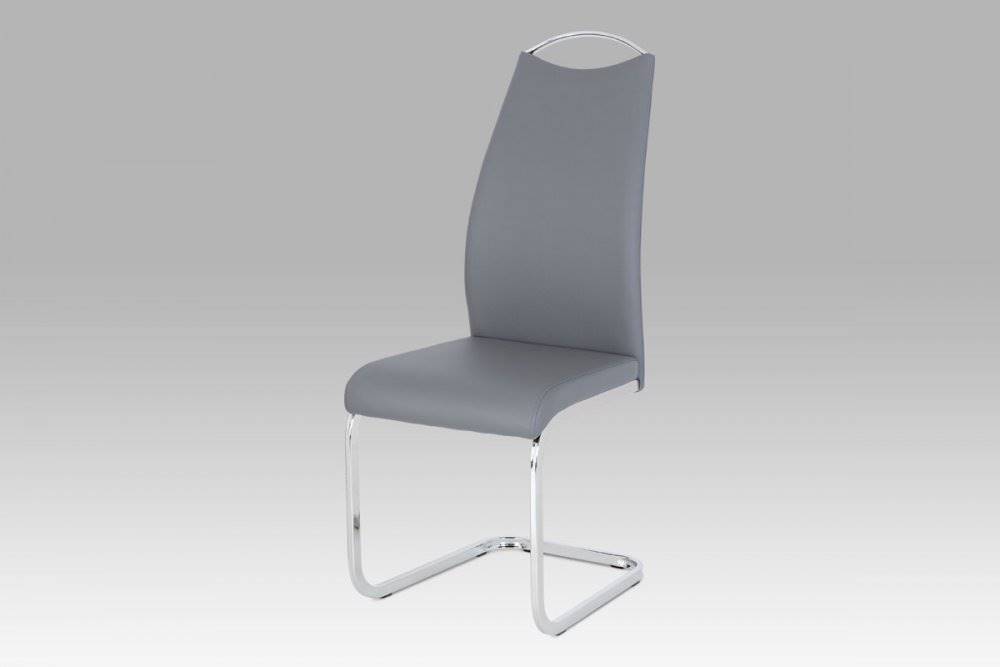 AUTRONIC  HC-981 GREY jedálenská stolička, koženka sivá, chróm, značky AUTRONIC