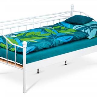 AUTRONIC  BED-1905 WT posteľ jednolôžková 90x200, kovová konštrukcia, biely matný lak, značky AUTRONIC
