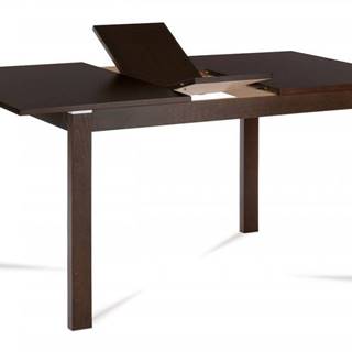 AUTRONIC  BT-6777 WAL Jedálenský stôl rozkladací 120+30x80x74 cm, doska MDF, dyha, nohy masív, orech, značky AUTRONIC