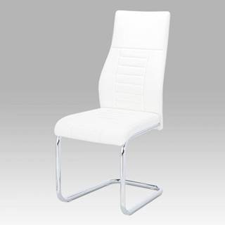 AUTRONIC HC-955 WT jedálenská stolička, koženka biela, chróm
