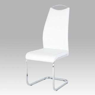 AUTRONIC HC-981 WT jedálenská stolička, koženka biela, chróm