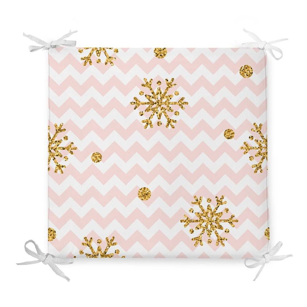 Minimalist Cushion Covers Vianočný sedák s prímesou bavlny  Pastel Stripes, 42 x 42 cm, značky Minimalist Cushion Covers