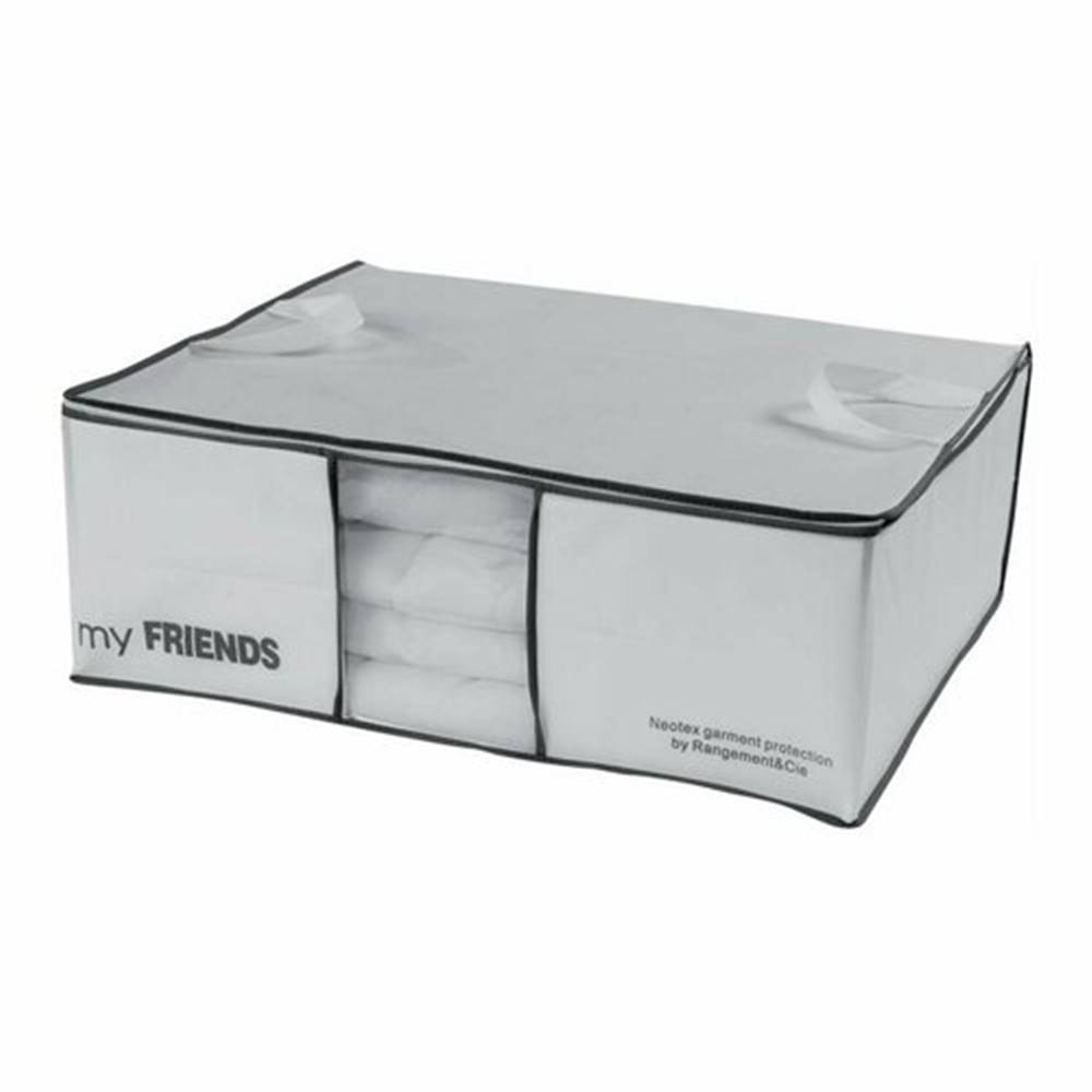 Compactor  Úložný box na 2 periny  "My Friends " 58,5 x 68,5 x 25,5 cm, biely polypropylén, značky Compactor