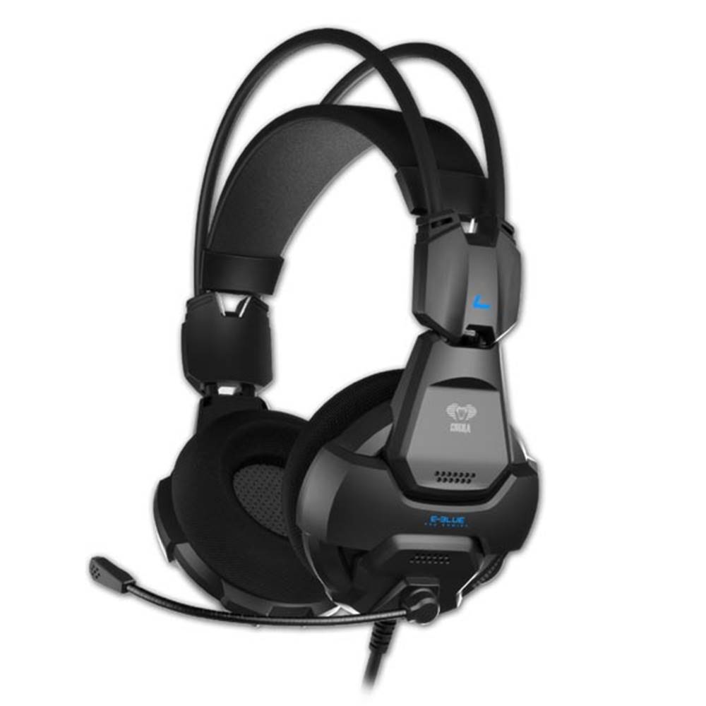 E-Blue  Cobra HS, herné slúchadlá s mikrofónom, ovládanie hlasitosti, čierna, 2x 3.5 mm jack, značky E-Blue