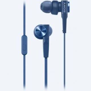 Sony MDR-XB55AP, sluchátka do uší Extra Bass s ovladačem na kabelu, modrá