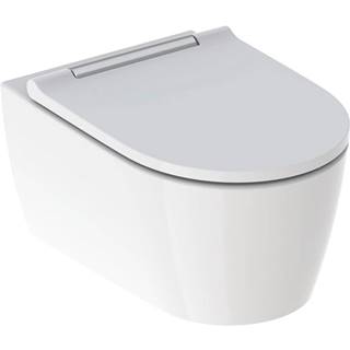 Geberit ONE - Závěsné WC se sedátkem softclose, TurboFlush, KeraTect, bílá/chrom
