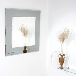 Zrkadlo s fazetou Amirro Tomáš 60x60 cm šedá