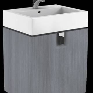 Kolo Kúpeľňová skrinka pod umývadlo  Twins 60x46x57 cm v prevedení grafit strieborný, značky Kolo