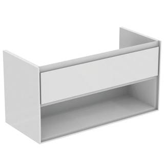 Ideal Standard Kúpeľňová skrinka pod umývadlo  Connect Air 100x44x51,7 cm v kombinácii šedý dub / biela mat E0828PS, značky Ideal Standard
