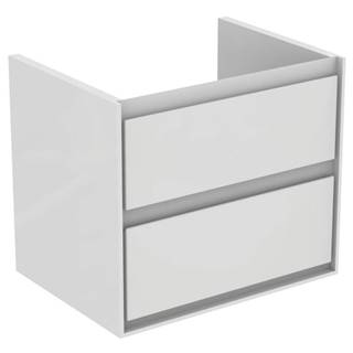 Kúpeľňová skrinka pod umývadlo Ideal Standard Connect Air 60x44x51,7 cm v kombinácii šedý dub / biela mat E0818PS