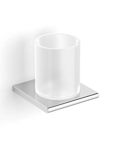 Držiak pohárov SAT Evolution R včetně skleničky chróm / mliečne sklo