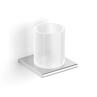 Držiak pohárov SAT Evolution R včetně skleničky chróm / mliečne sklo