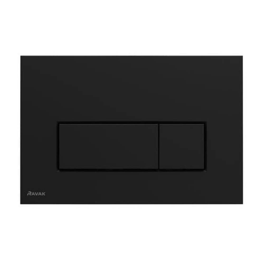 Ravak Ovládacie tlačidlo  Uni Slim z plastu v čiernej farbe, značky Ravak