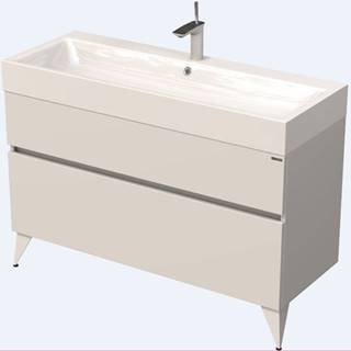 Kúpeľňová skrinka pod umývadlo Naturel Luxe 120x56x46 cm biela mat LUXE120BMBU