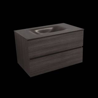 Naturel Kúpeľňová skrinka s umývadlom černá mat  Verona 66x51,2x52,5 cm tmavé drevo VERONA66CMTD, značky Naturel