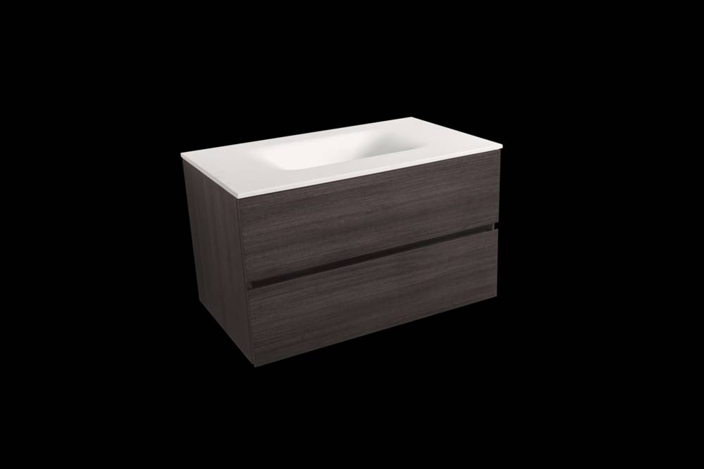 Naturel Kúpeľňová skrinka s umývadlom bílá mat  Verona 66x51,2x52,5 cm tmavé drevo VERONA66BMTD, značky Naturel