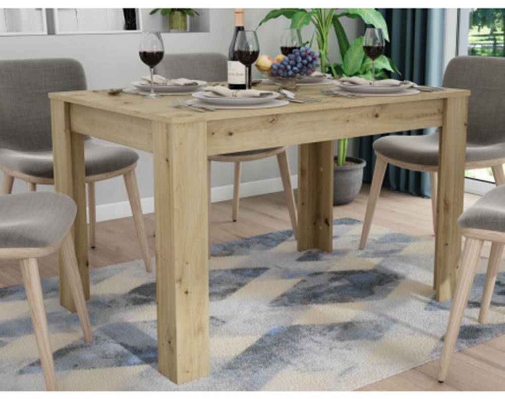 ASKO - NÁBYTOK Jedálenský stôl Adam 120x80 cm, dub artisan, rozkladací, značky ASKO - NÁBYTOK