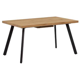 Kondela Jedálenský stôl rozkladací dub/kov 140-180x80 cm AKAIKO, značky Kondela