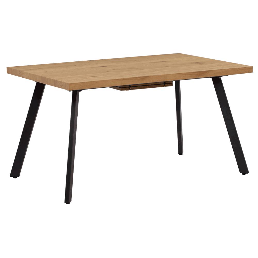Kondela KONDELA Jedálenský stôl, rozkladací, dub/kov, 140-180x80 cm, AKAIKO, značky Kondela