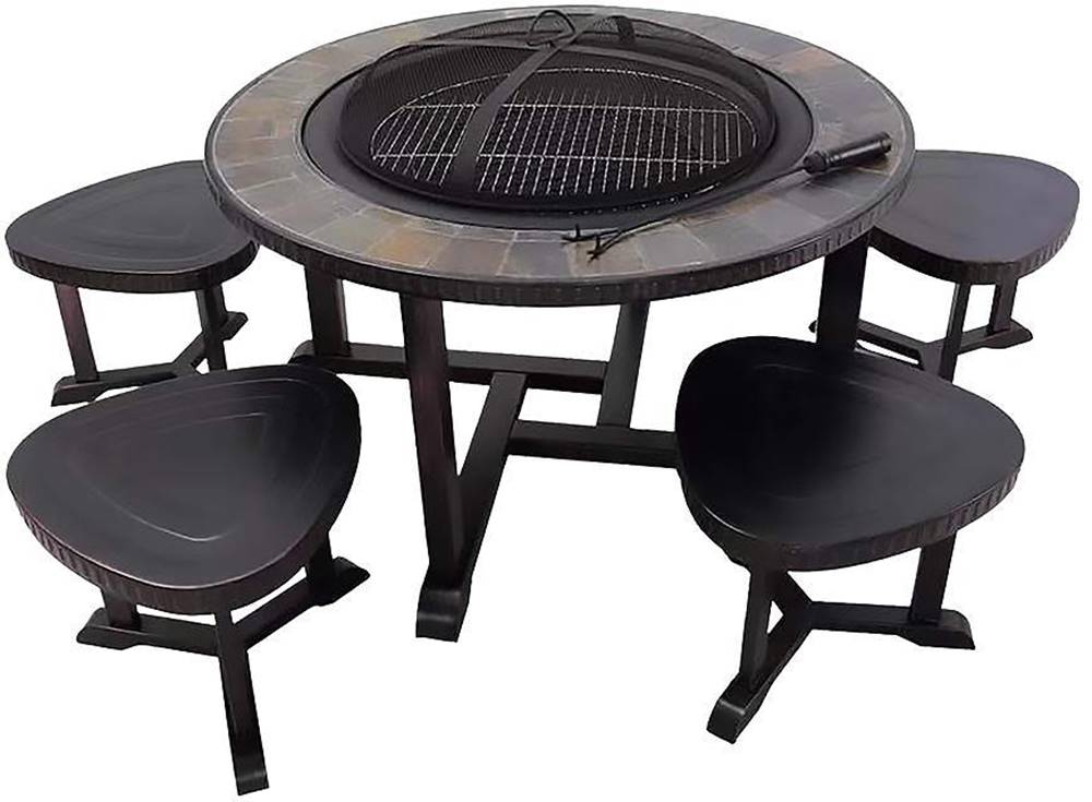 STREND PRO Ohnisko Strend Pro Grill, kovové, 4 stoličky, 105x75 cm, značky STREND PRO