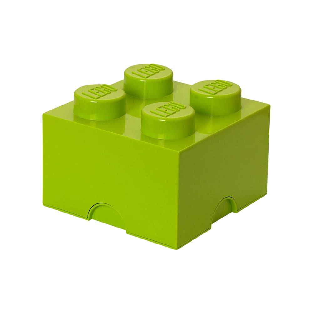 LEGO® Limetkovozelený úložný box štvorec , značky LEGO®