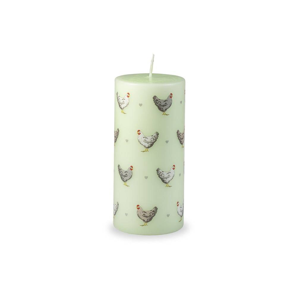 Unipar Zelená veľkonočná sviečka  Cute Hens, doba horenia 73 h, značky Unipar