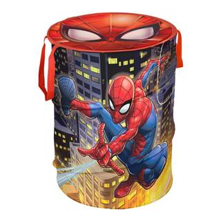 Textilný úložný kôš s vekom Domopak Spiderman, výška 50 cm