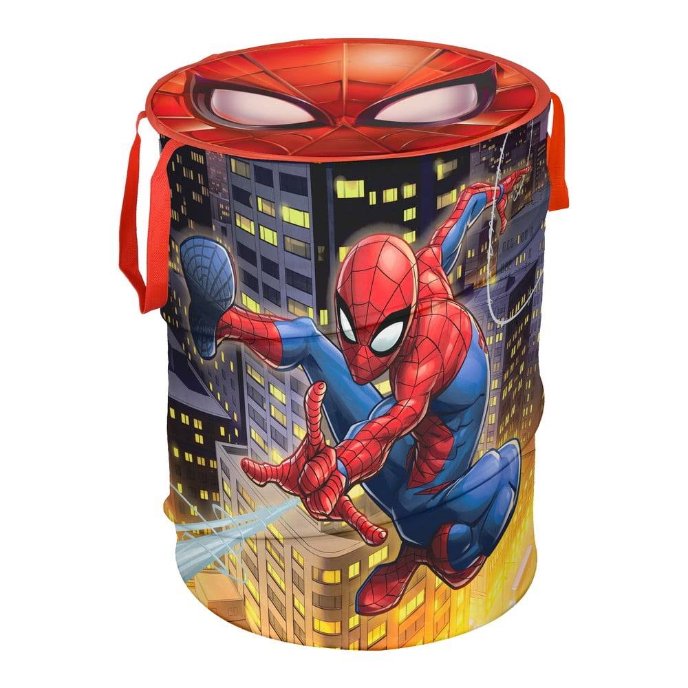Domopak Textilný úložný kôš s vekom  Spiderman, výška 50 cm, značky Domopak