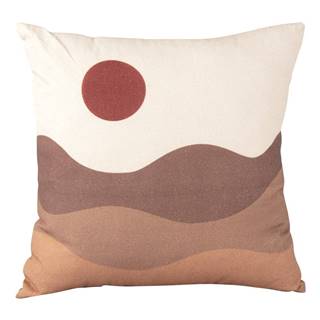 PT LIVING Hnedo-béžový bavlnený vankúš  Sand Sunset, 45 x 45 cm, značky PT LIVING