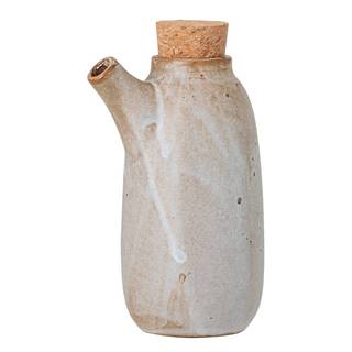Bloomingville Béžovo-biela kameninová fľaša so zátkou  Masami, 600 ml, značky Bloomingville