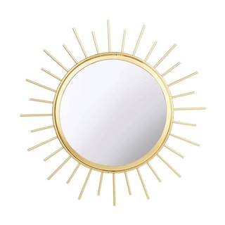 Okrúhle zrkadlo zlatej farby Sass & Belle Monochrome, ø 24 cm