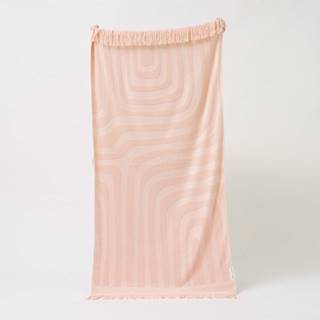 Ružová bavlnená plážová osuška Sunnylife Luxe, 160 x 90 cm