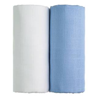 T-TOMI Súprava 2 bavlnených osušiek v bielej a modrej farbe  Tetra, 90 x 100 cm, značky T-TOMI