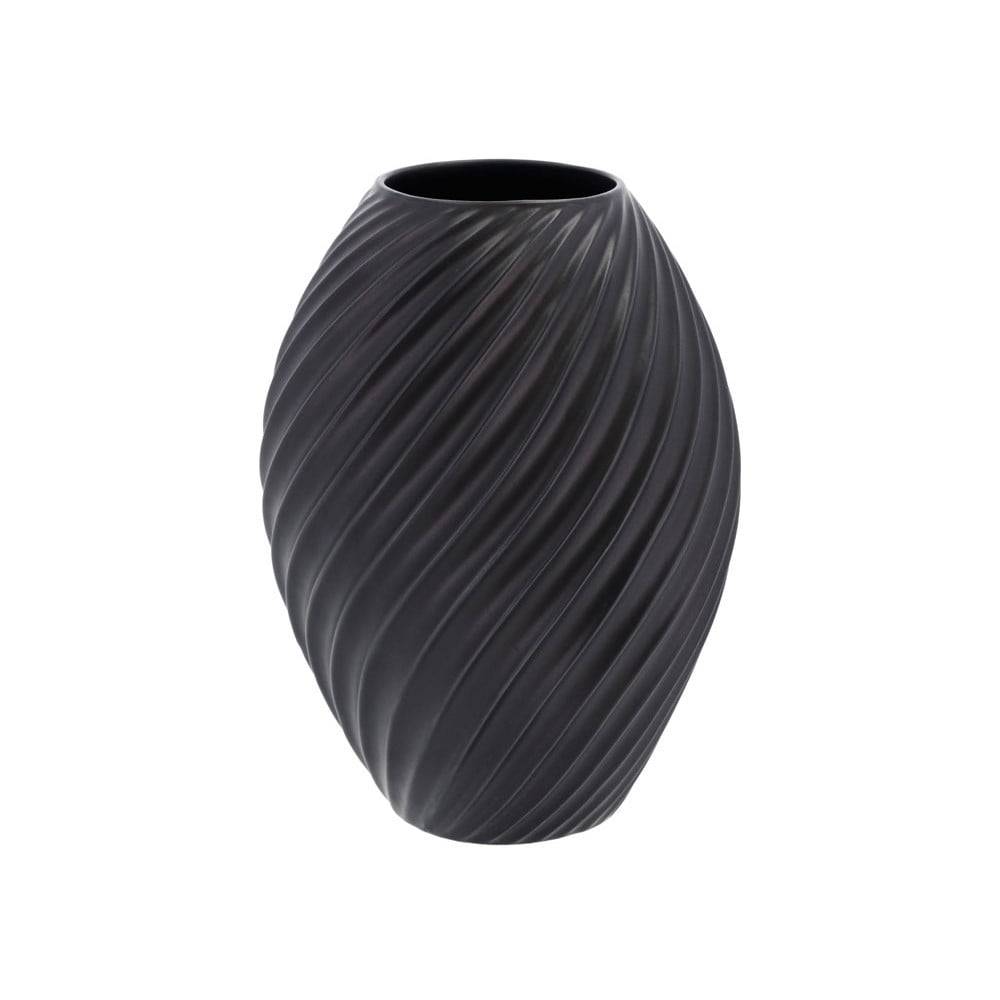 Morsø Čierna porcelánová váza  River, výška 26 cm, značky Morsø