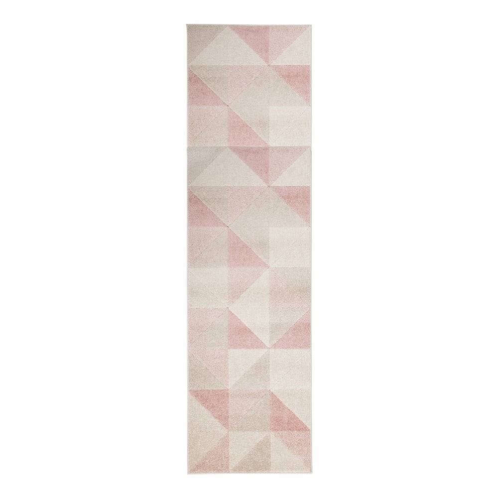 Flair Rugs Ružový koberec  Urban Triangle, 60 x 220 cm, značky Flair Rugs