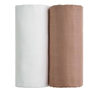 T-TOMI Súprava 2 bavlnených osušiek v bielej a béžovej farbe  Tetra, 90 x 100 cm, značky T-TOMI