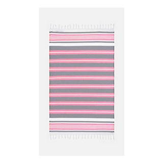 Kate Louise Ružovo-sivá osuška s prímesou bavlny  Cotton Collection Line Pink Grey, 100 × 180 cm, značky Kate Louise